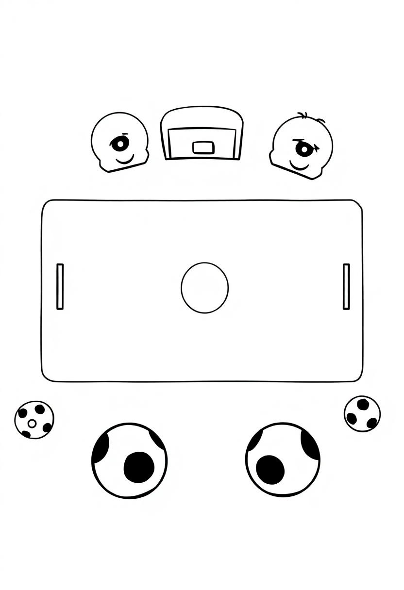 Soccer Field Layout coloring page, free printable
