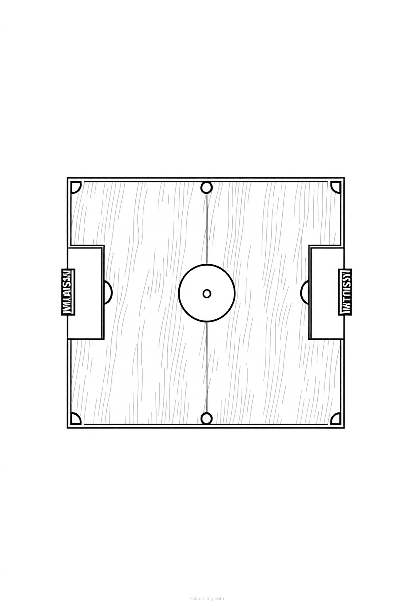Soccer Field Layout coloring page for kids