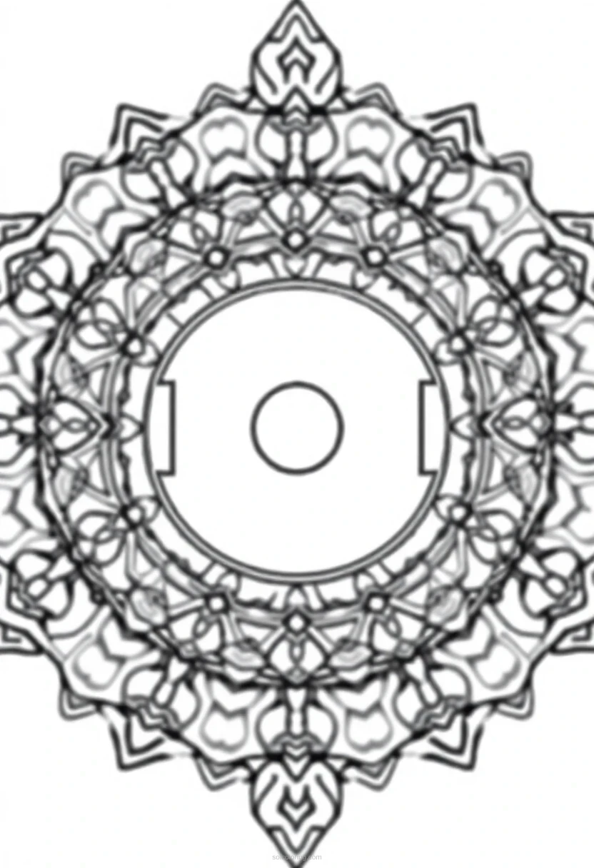 Soccer Field Layout coloring page for kids
