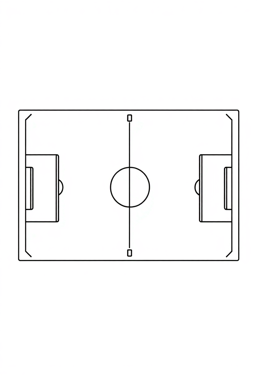 Soccer Field Layout coloring page, free printable