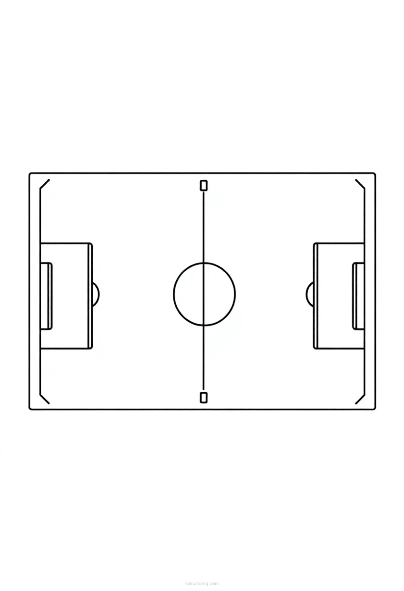 Soccer Field Layout coloring page for kids