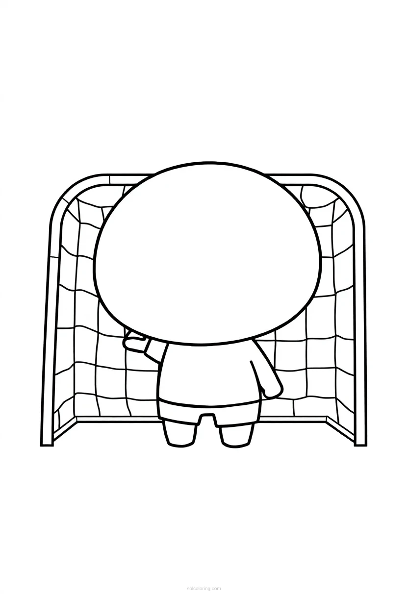 Soccer Goal With Net coloring page for kids