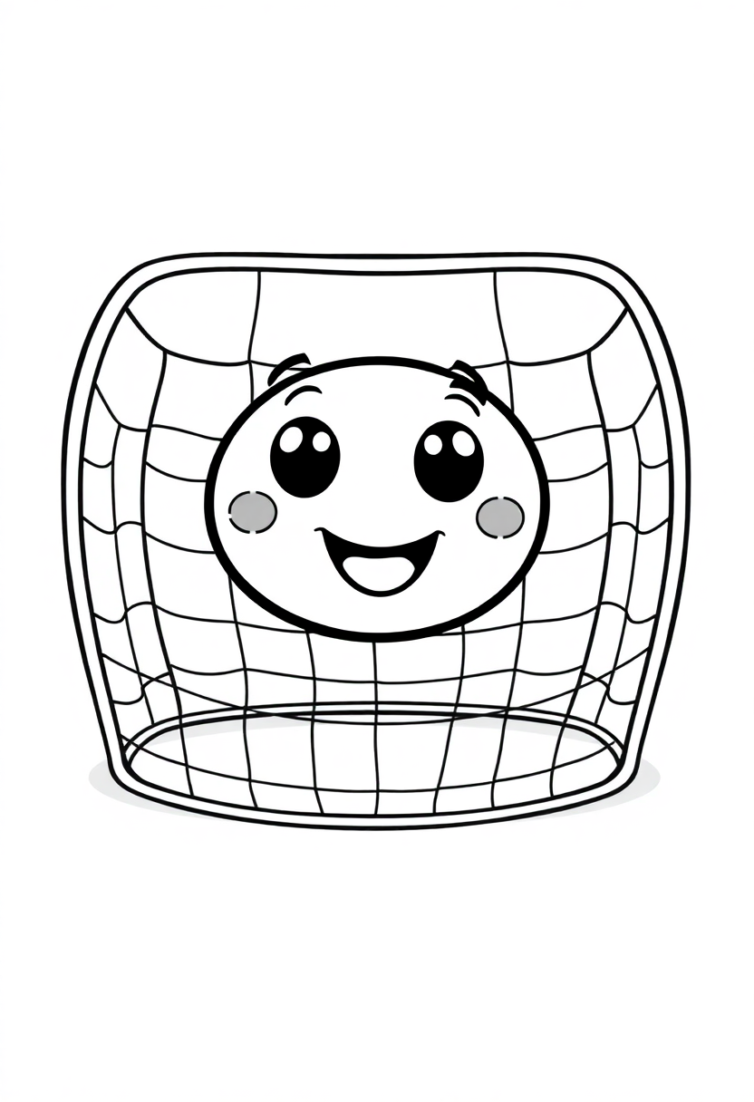 Soccer Goal with Net coloring page, free printable