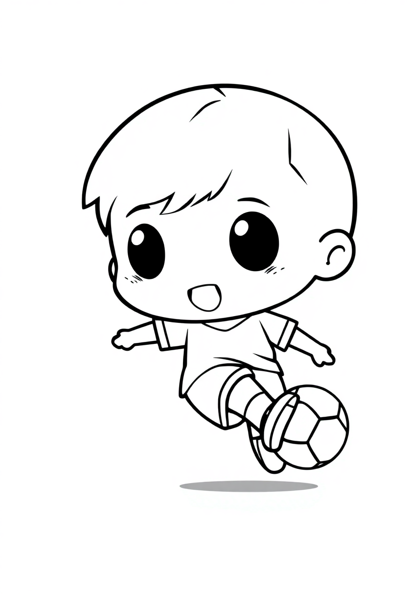Soccer Penalty Kick coloring page, free printable