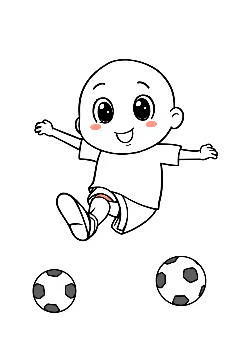 Soccer Penalty Kick coloring page, free printable