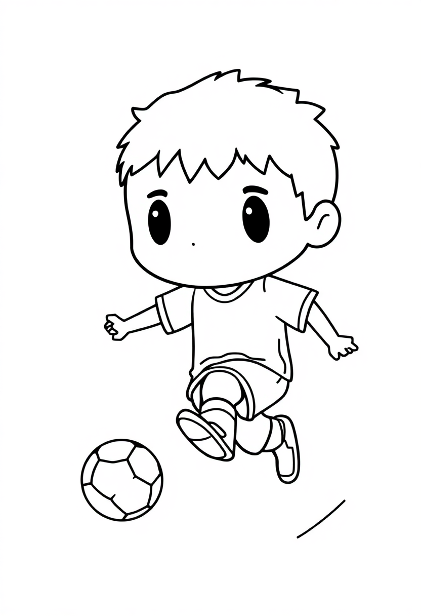 Soccer Players Kicking Ball coloring page, free printable