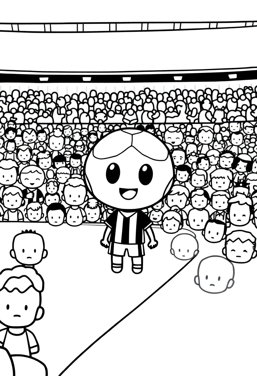 Soccer Stadium Crowd coloring page, free printable