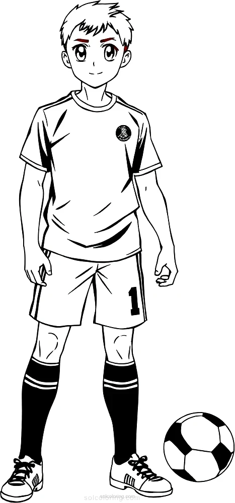 Soccer Team Captain coloring page for kids