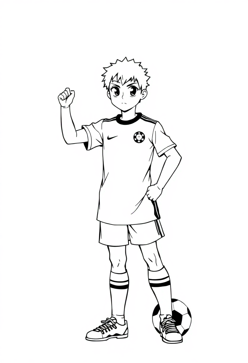Soccer Team Captain coloring page, free printable