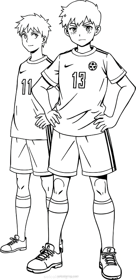Soccer Team Captain coloring page for kids