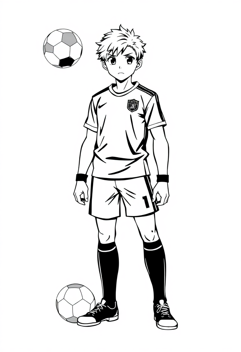 Soccer Team Captain coloring page, free printable