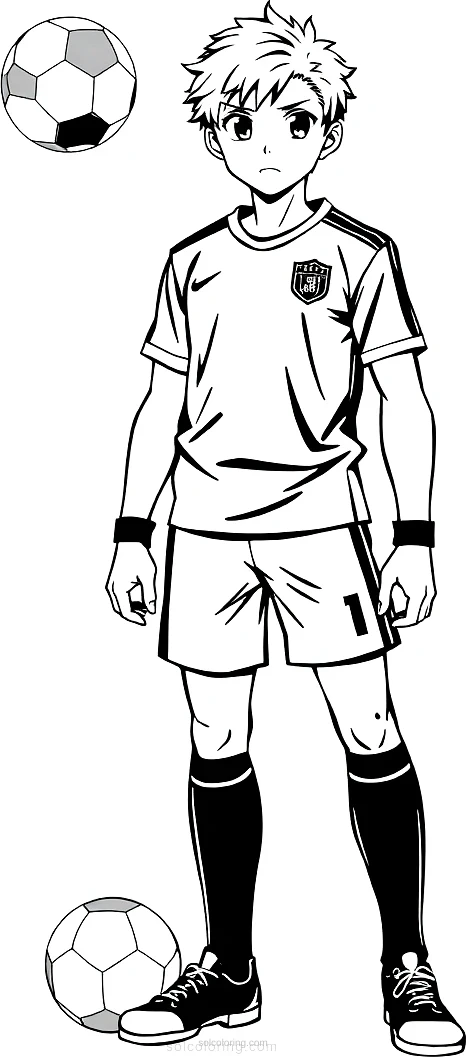 Soccer Team Captain coloring page for kids