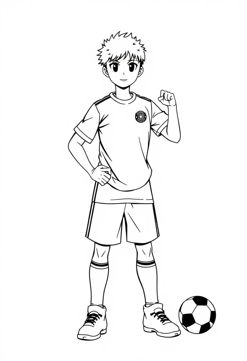 Soccer Team Captain coloring pages