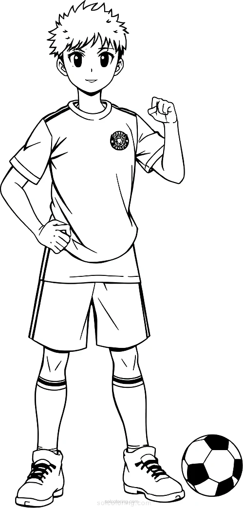 Soccer Team Captain coloring pages