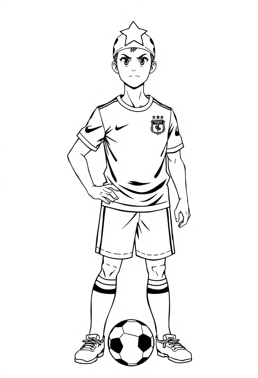 Soccer Team Captain coloring page, free printable