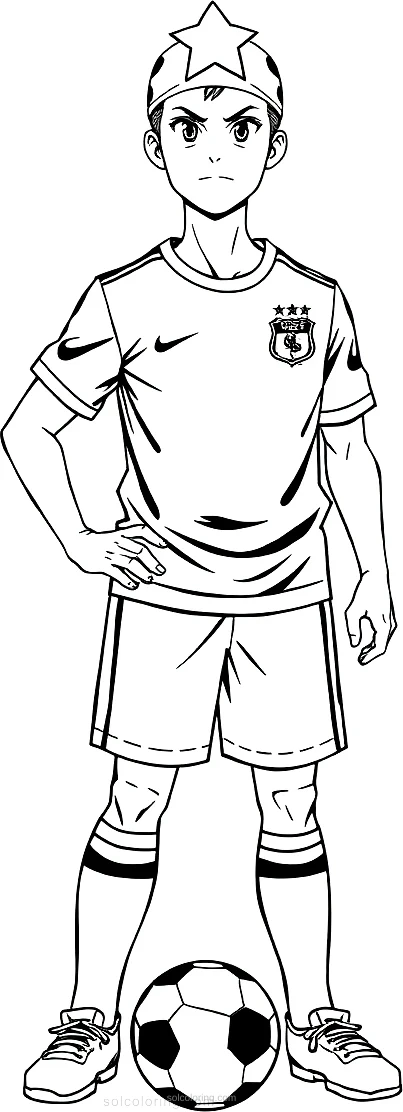 Soccer Team Captain coloring page for kids