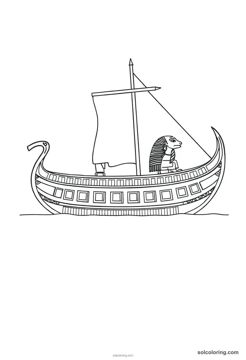 Solar Barque Of Ra coloring pages
