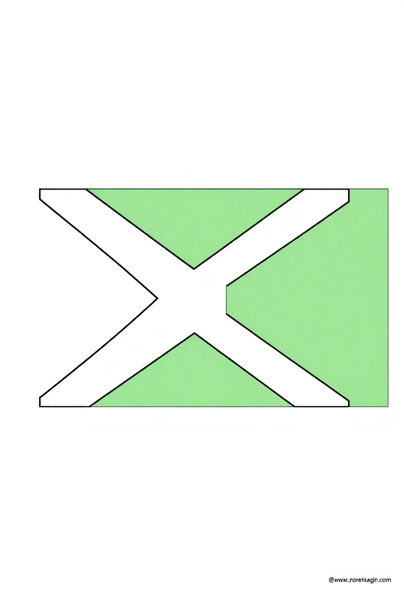 South African Flag coloring page, free printable