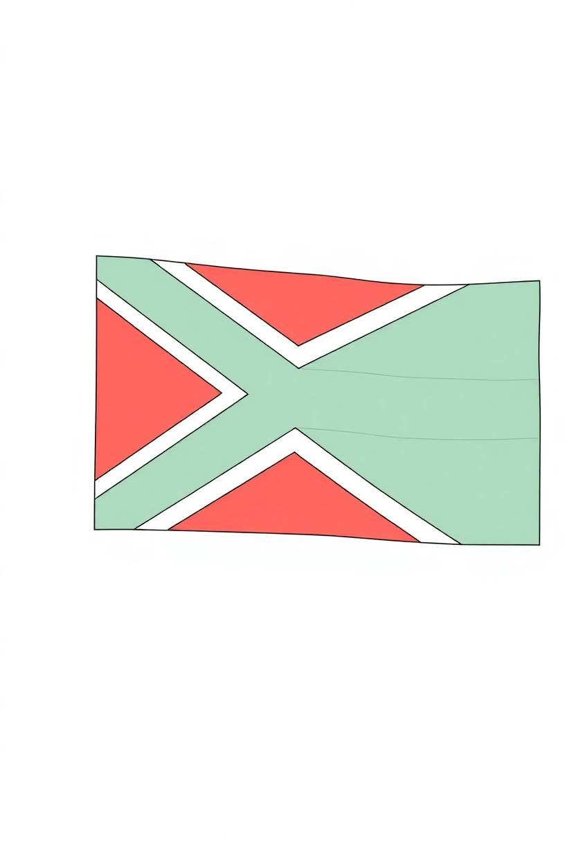 South African Flag coloring pages