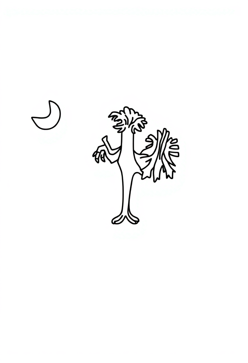 South Carolina State Flag coloring page, free printable