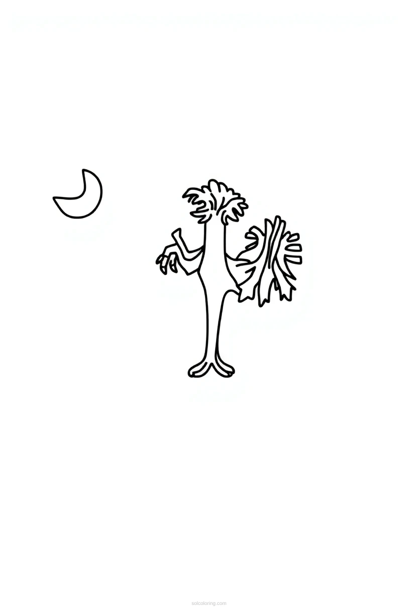 South Carolina State Flag coloring page for kids
