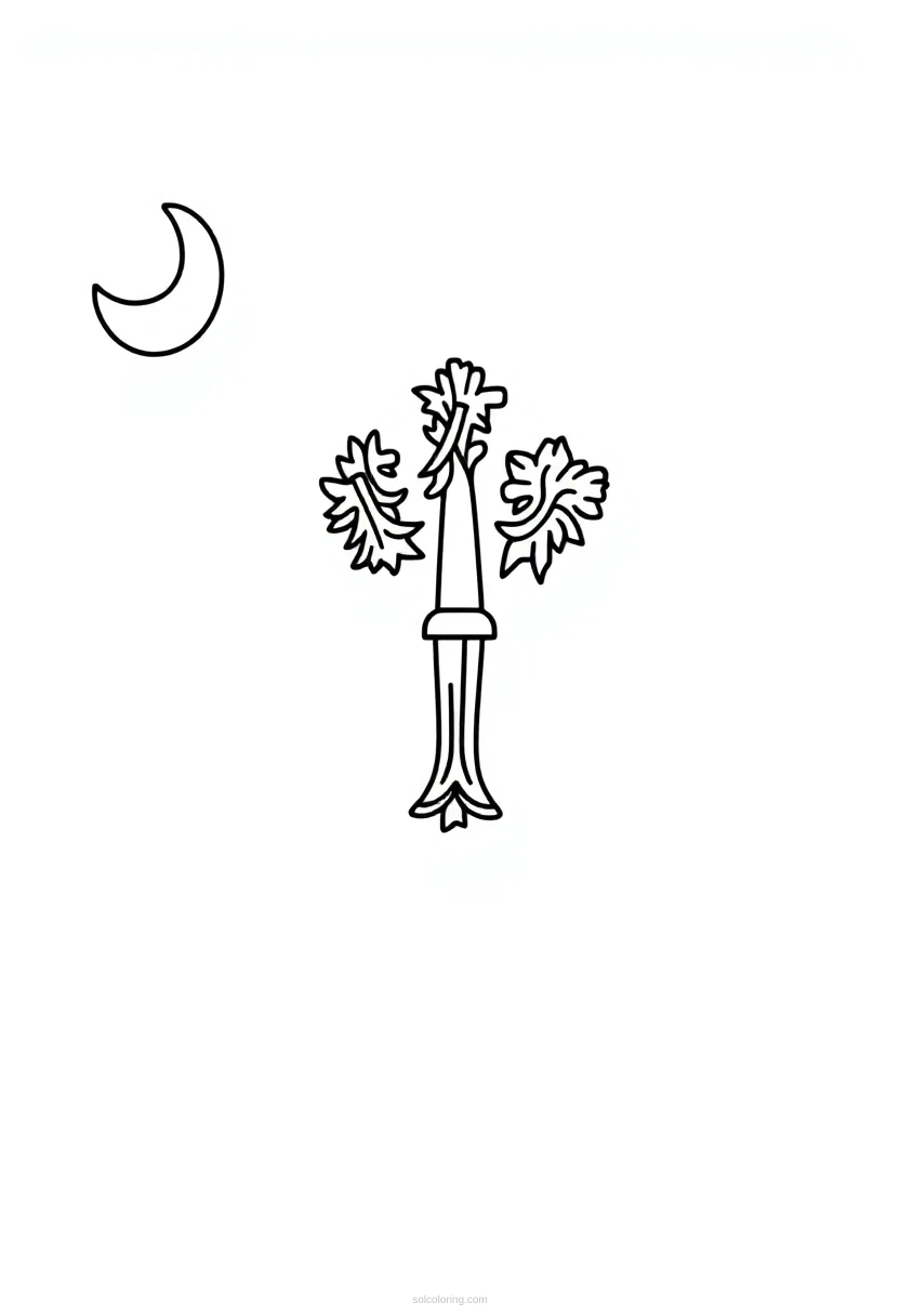 South Carolina State Flag coloring pages