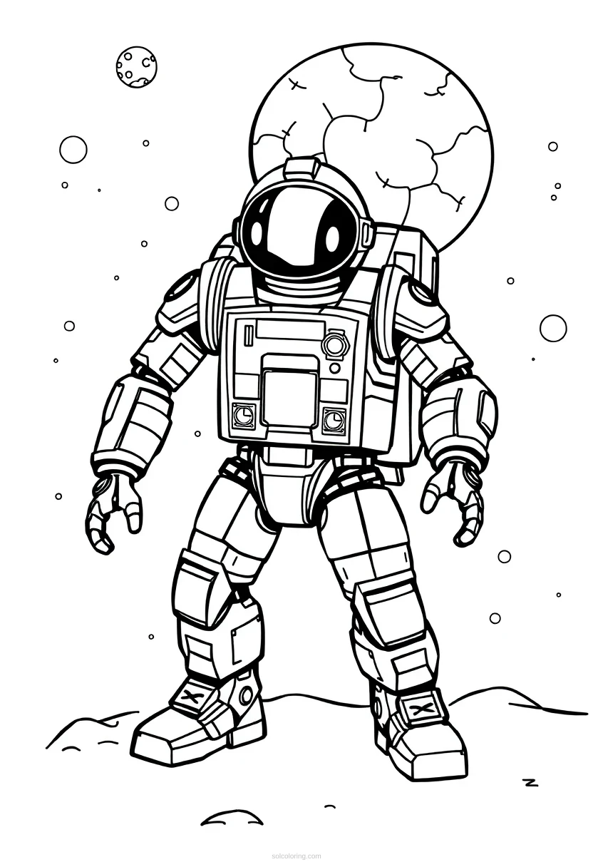 Space Exploration Robot coloring pages