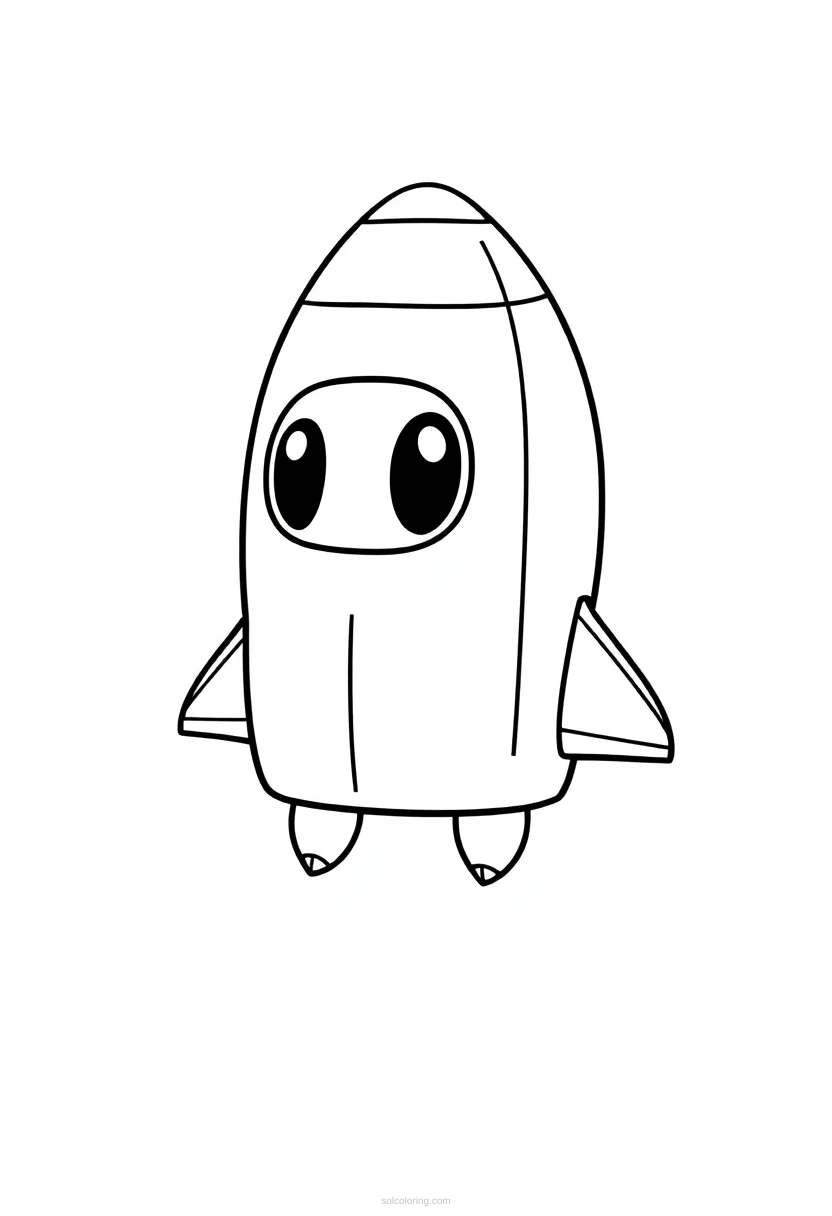 Space Shuttle coloring page for kids