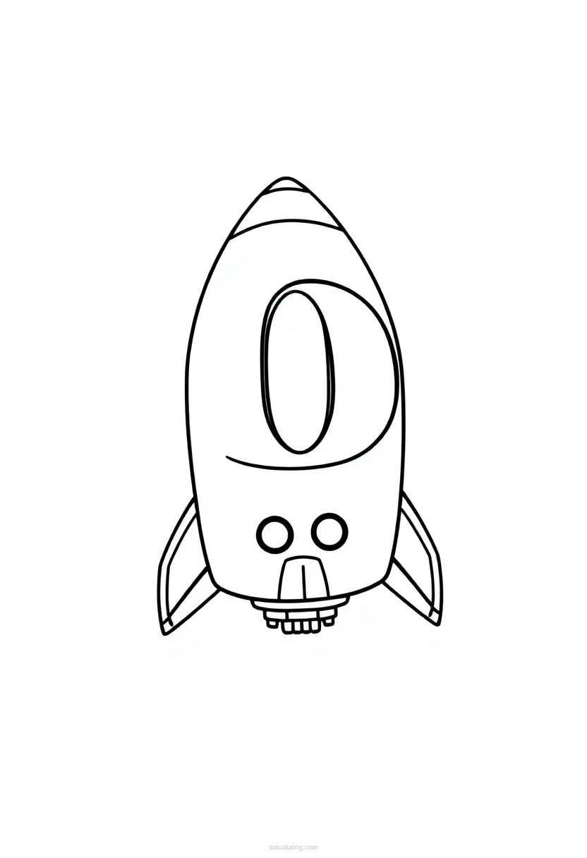 Space Shuttle coloring page for kids