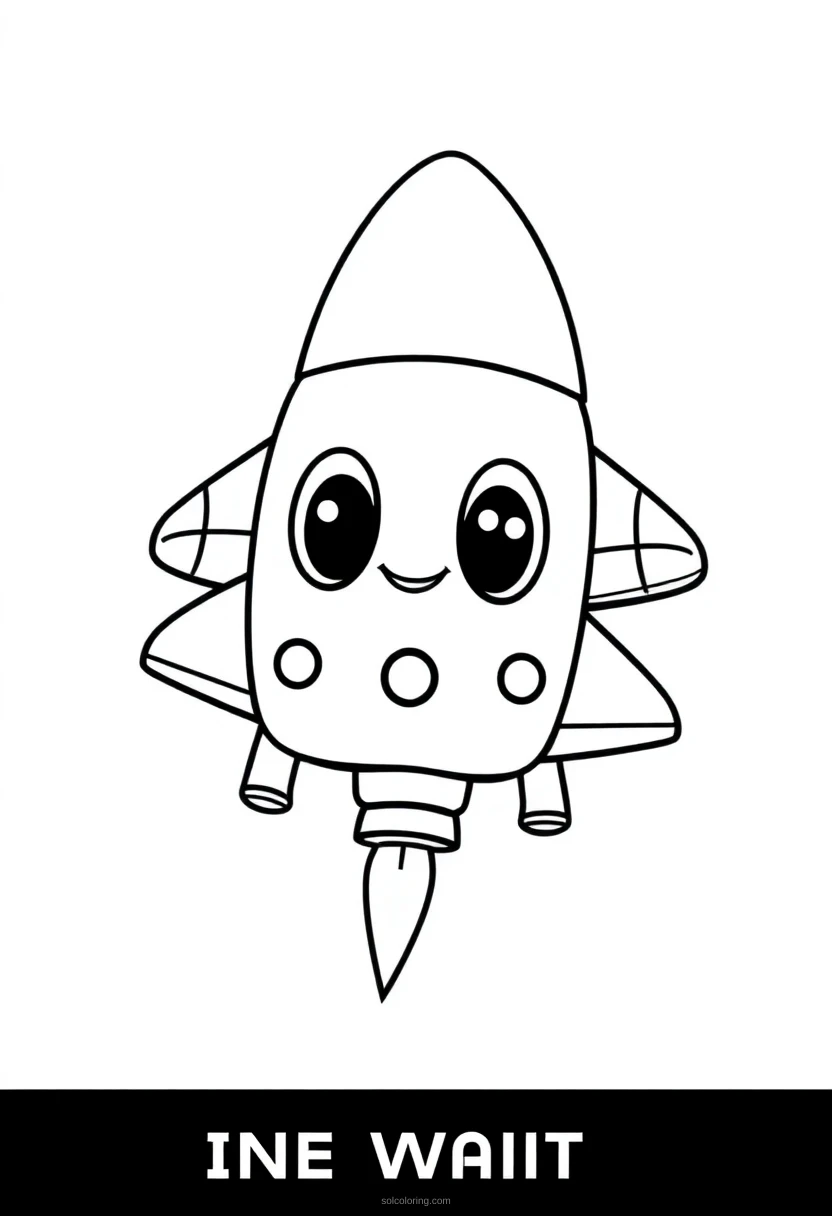 Space Shuttle coloring page for kids