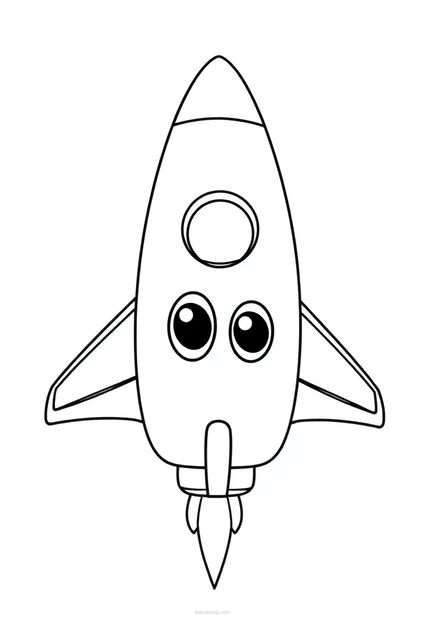 Space Shuttle coloring page for kids