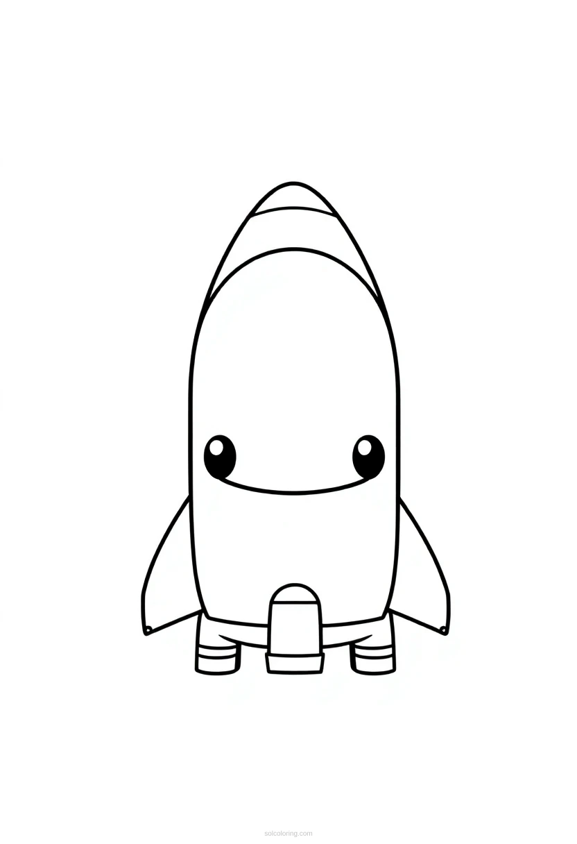 Space Shuttle coloring page for kids