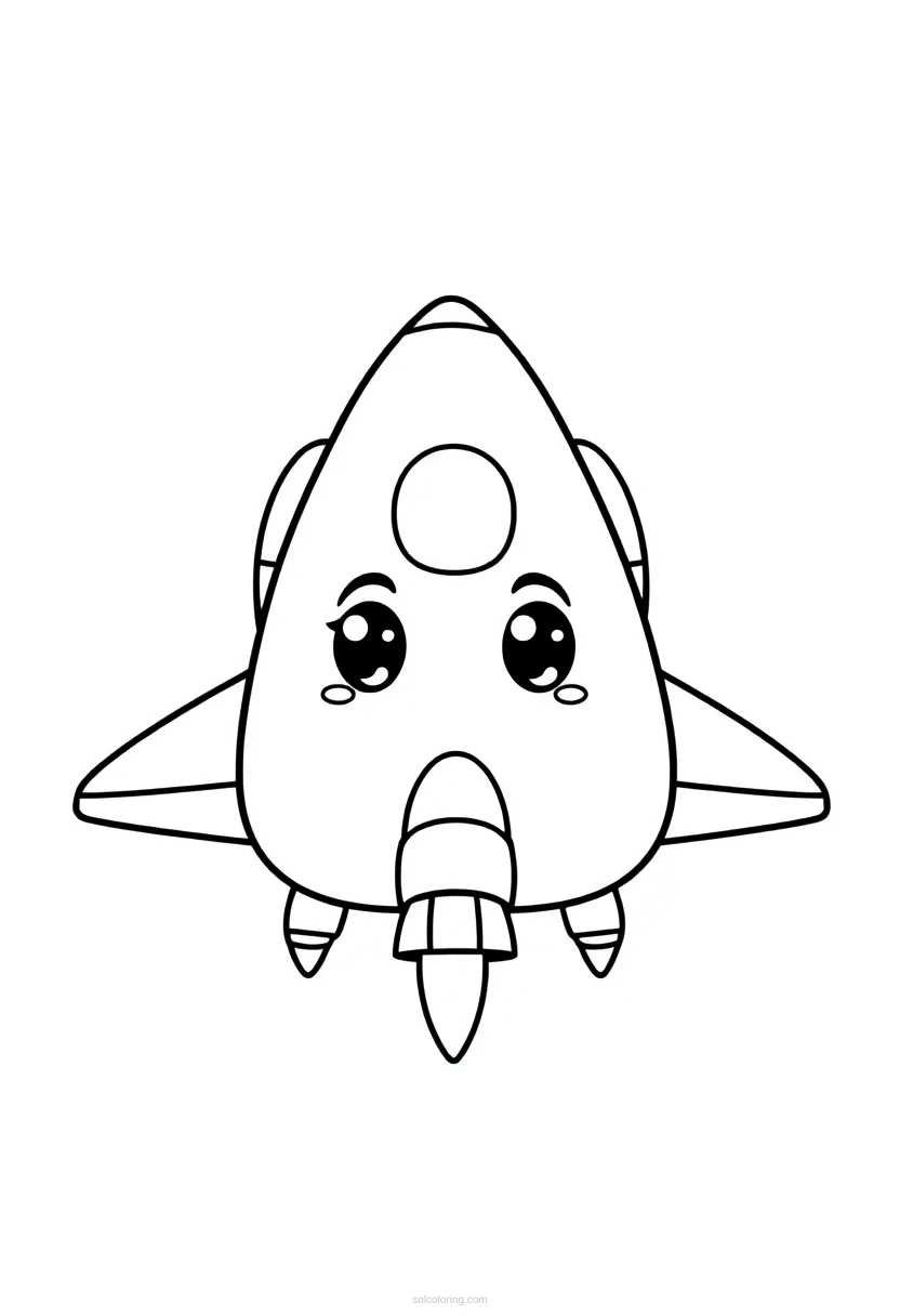 Space Shuttle coloring page for kids