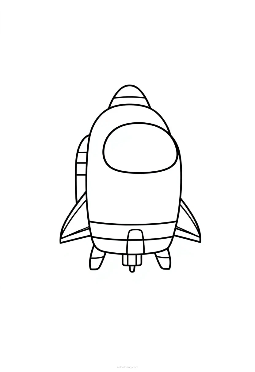 Space Shuttle coloring page for kids