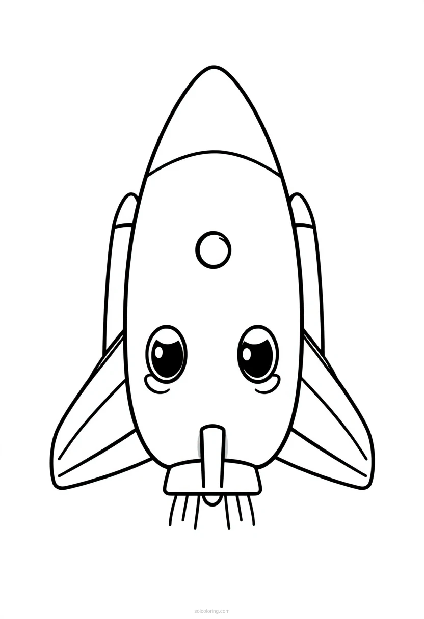 Space Shuttle coloring page for kids