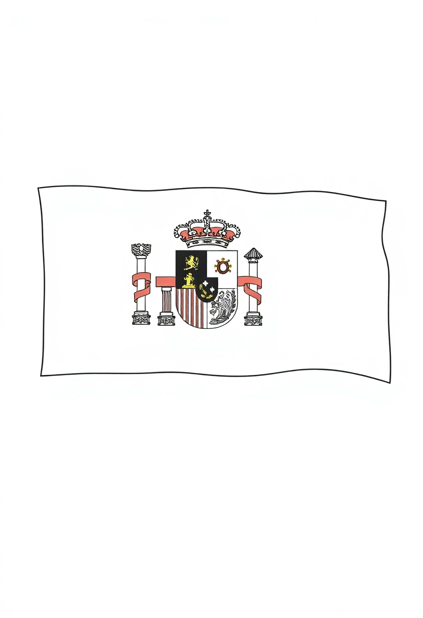 Spanish Flag coloring pages