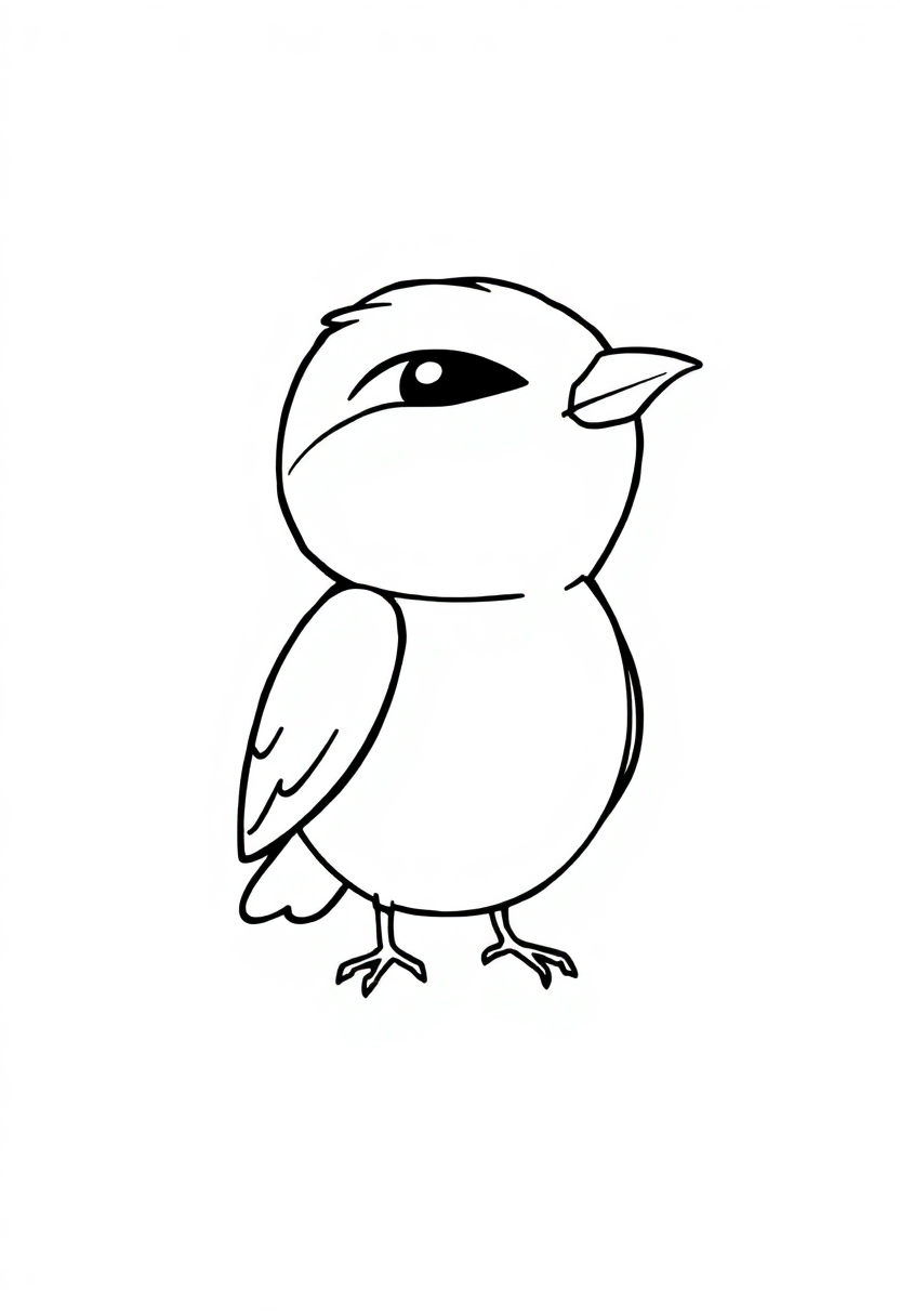 Sparrow coloring page, free printable