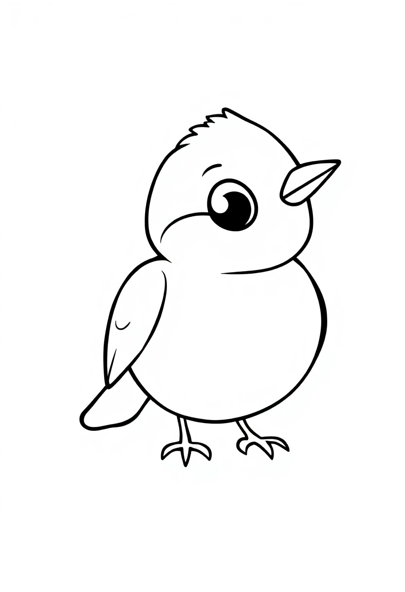 Sparrow coloring page, free printable