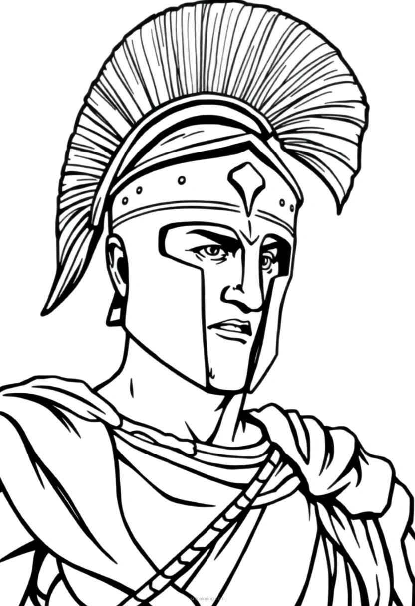 Spartan Warrior Chibi coloring pages