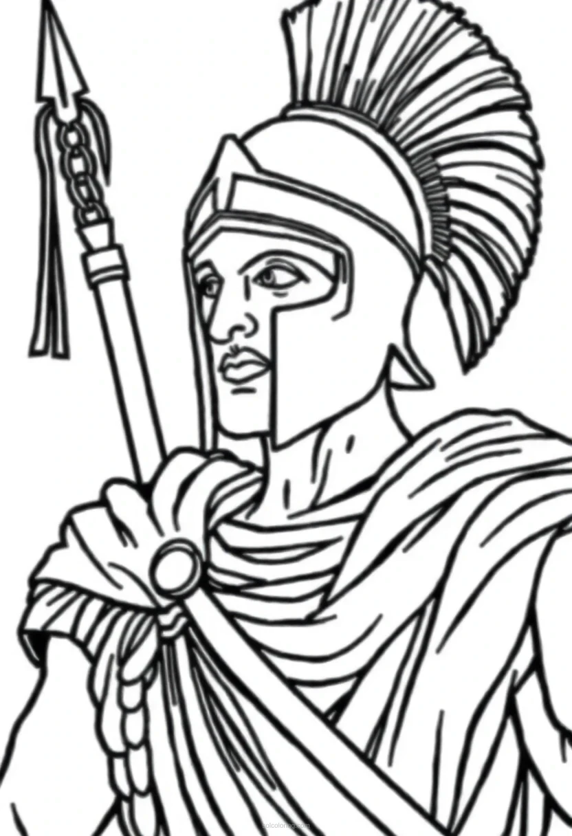 Spartan Warrior Mandala coloring pages