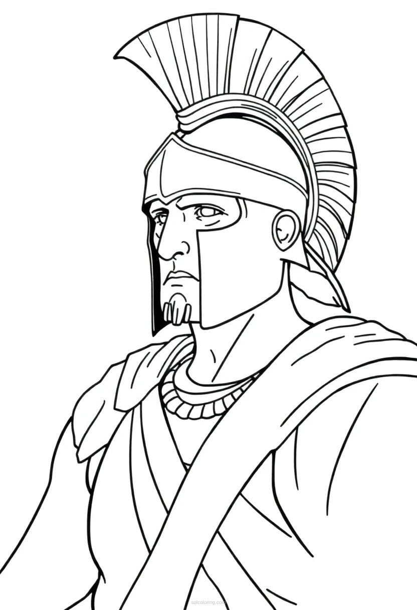 Spartan Warrior coloring pages