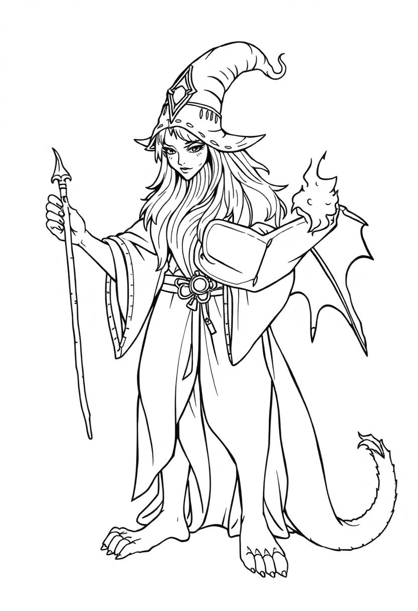 Spellbook coloring page, free printable