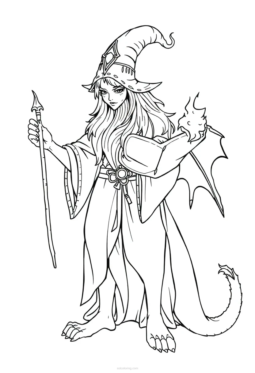 Spellbook coloring page for kids