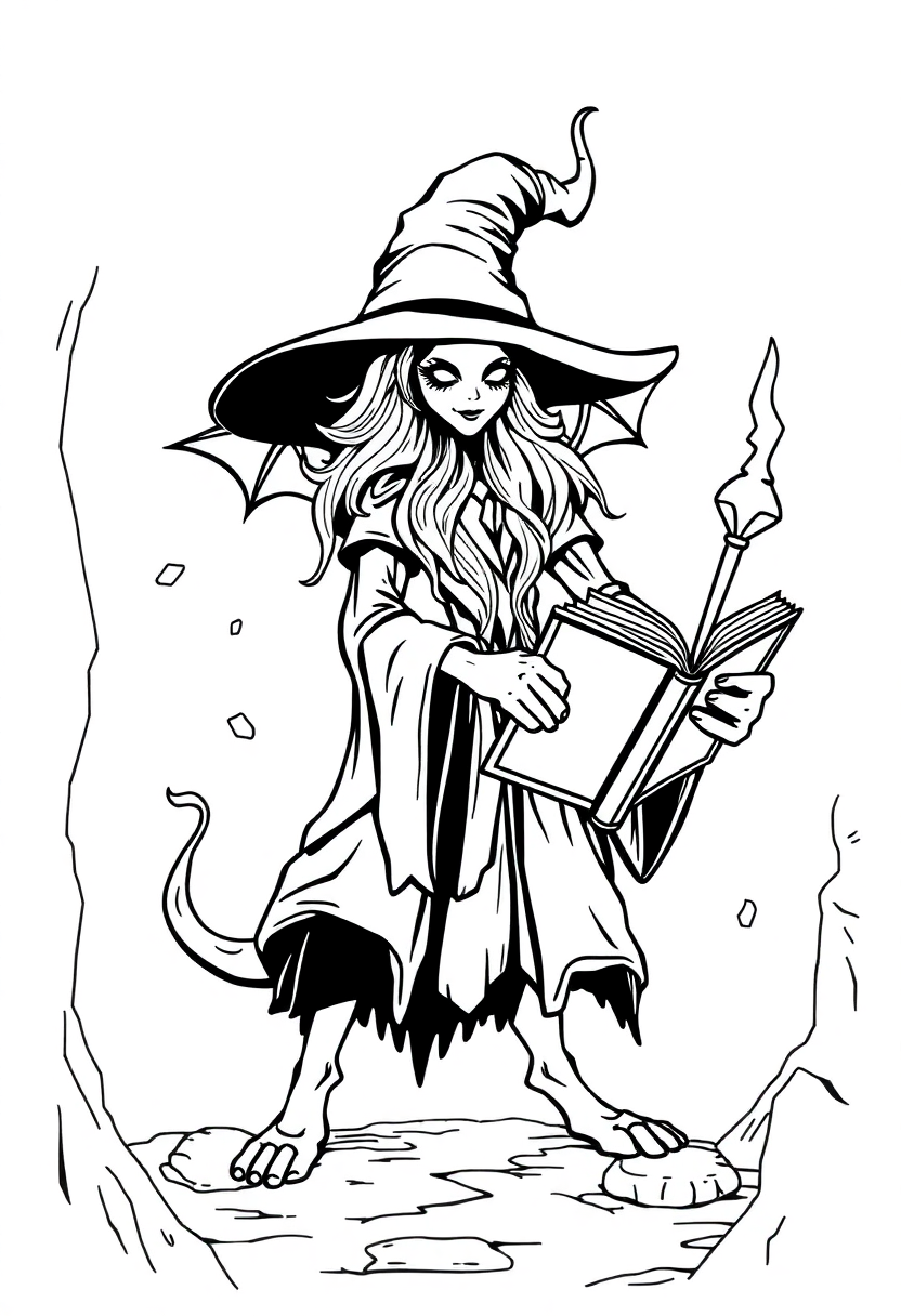 Spellbook coloring pages