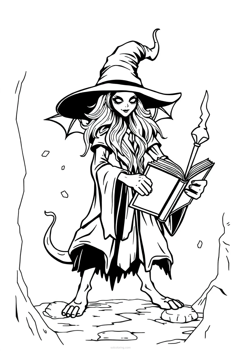 Spellbook coloring pages