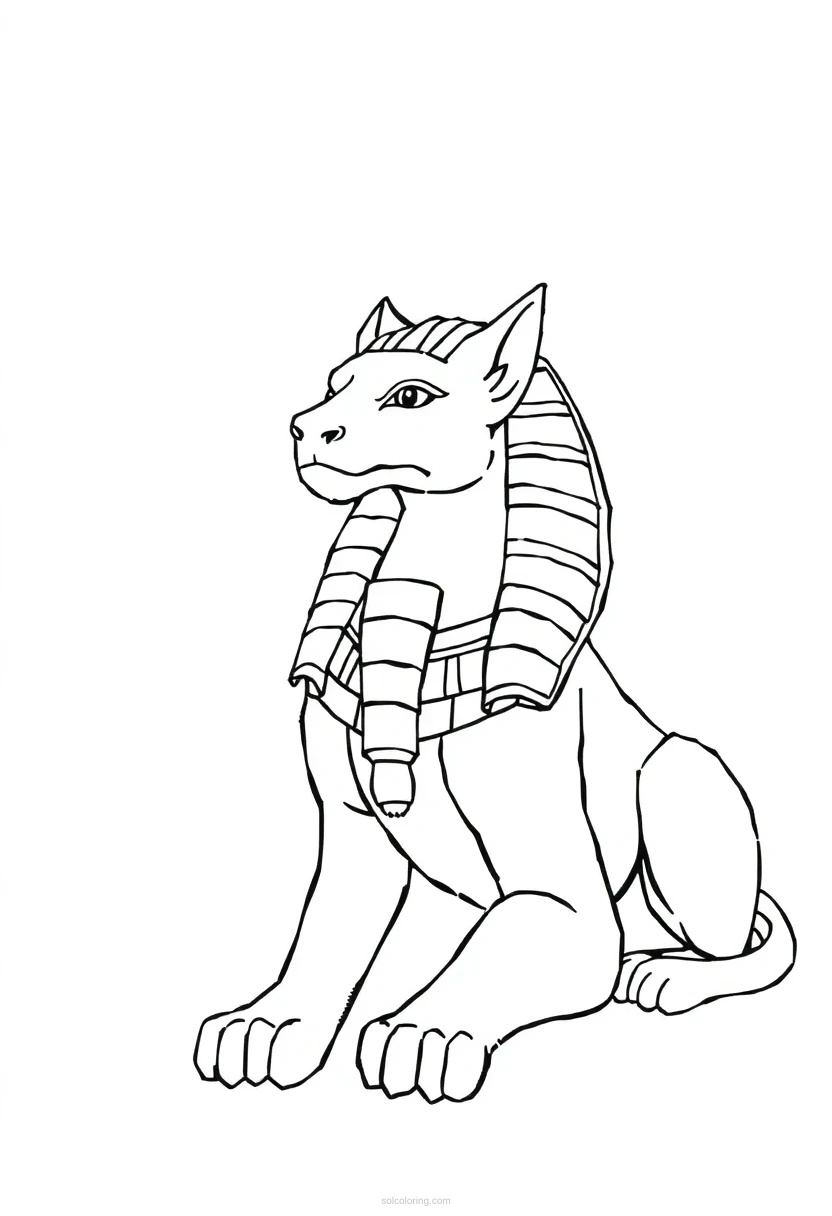 Sphinx coloring page for kids