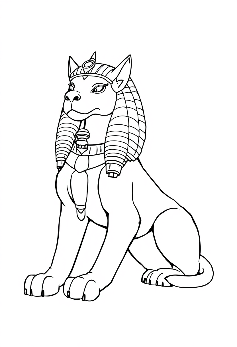 Sphinx coloring page, free printable