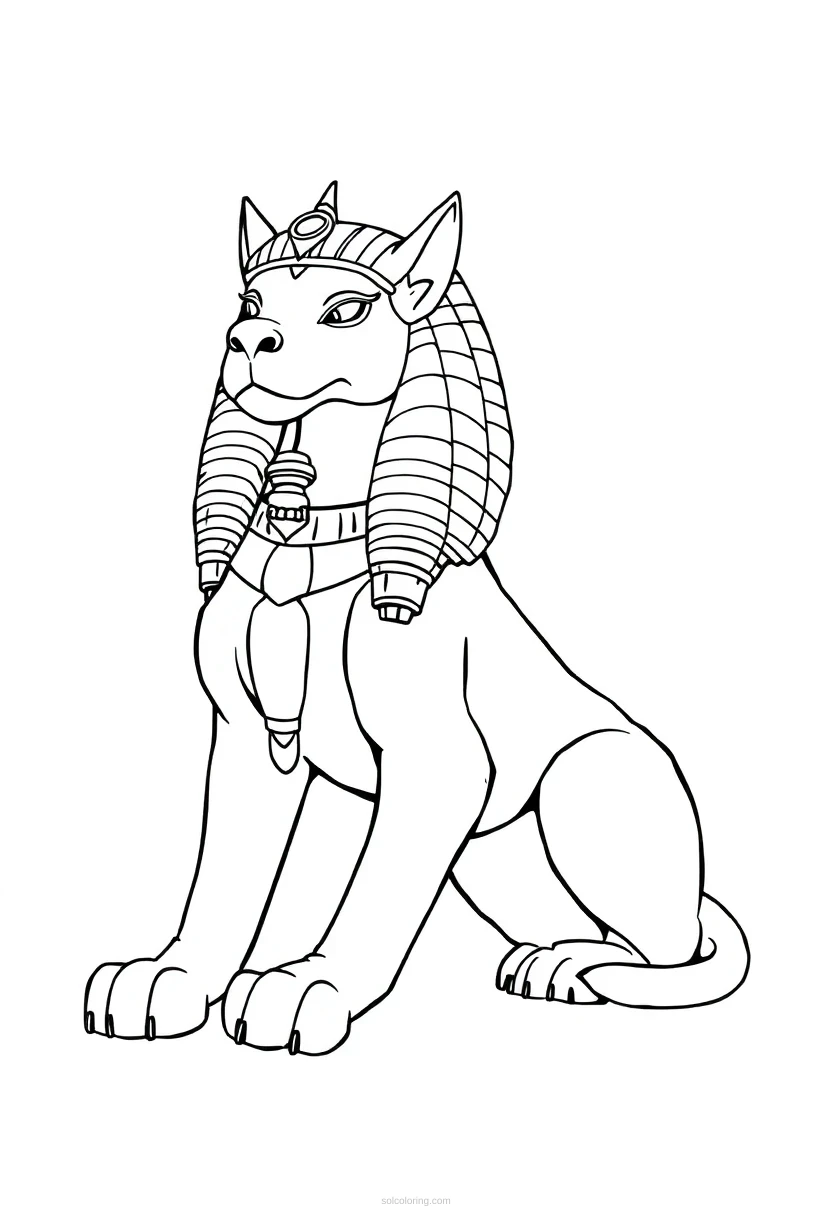 Sphinx coloring page for kids