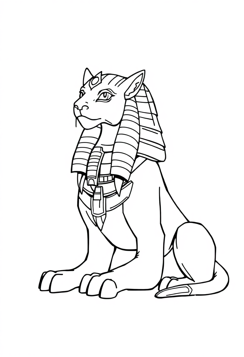 Sphinx coloring page, free printable