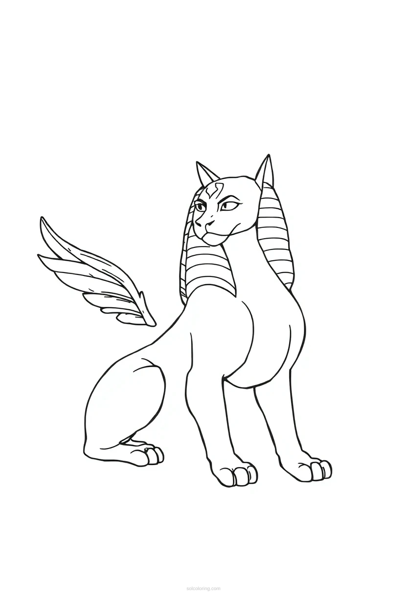 Sphinx coloring page for kids